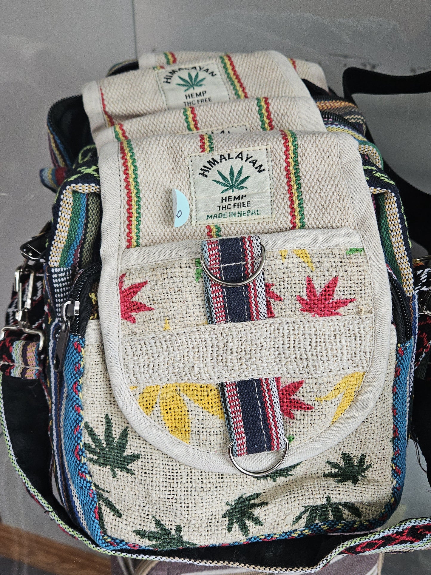 Hemp leaf shoulder bag