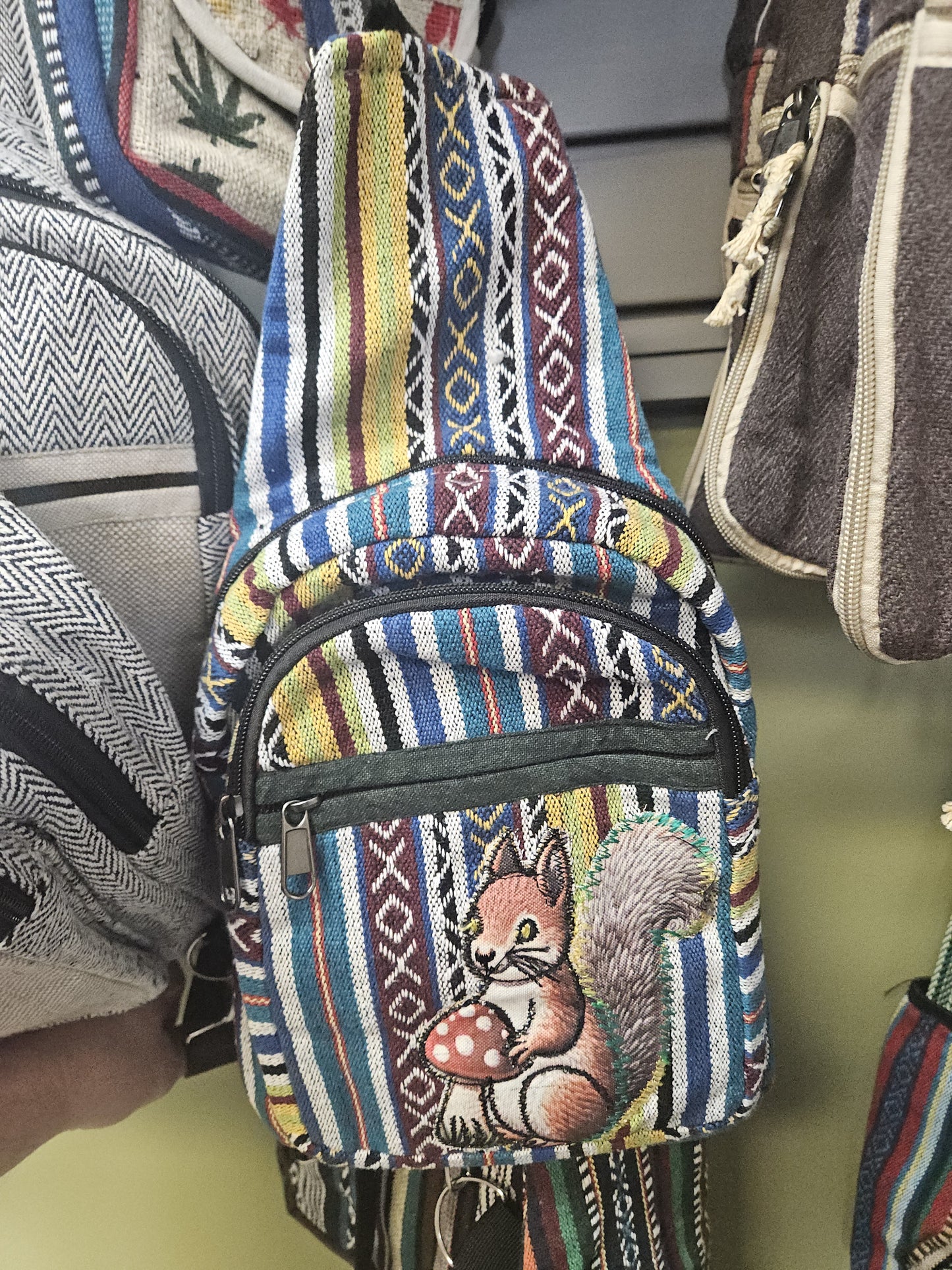 Mushroom/Squirrel Crossbody Bag