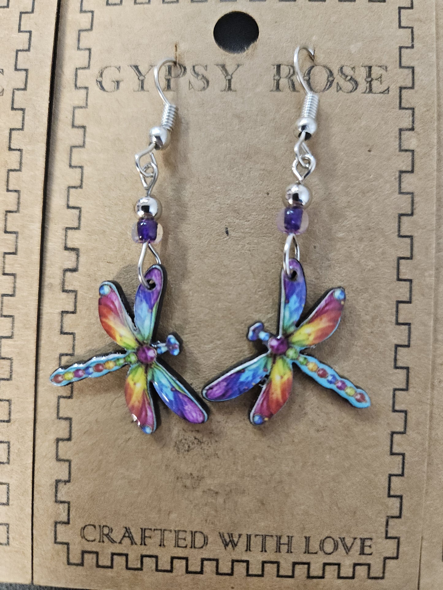 Acrylic Dragonfly Earings
