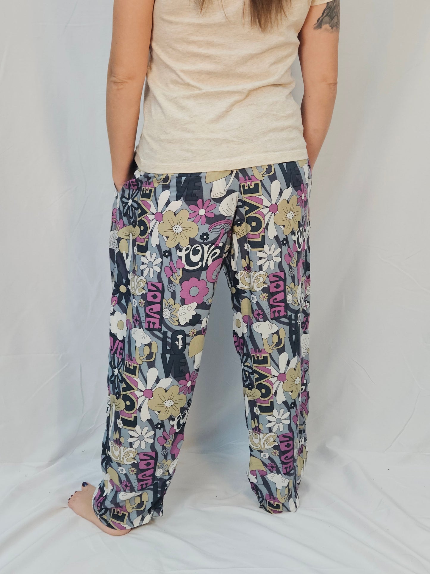 Mushroom Print Joggers