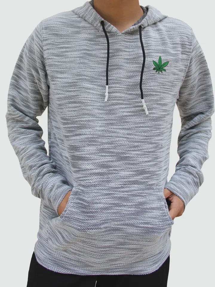 Rockview Pullover Hoodie with Weed Leaf