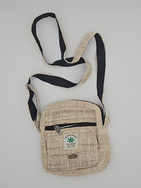 Hemp Made Zippered Side Bag