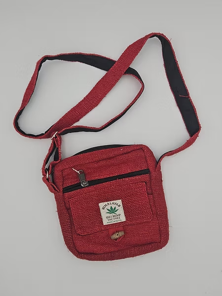 Hemp Made Zippered Side Bag
