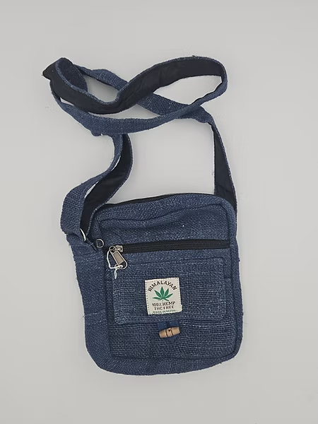 Hemp Made Zippered Side Bag