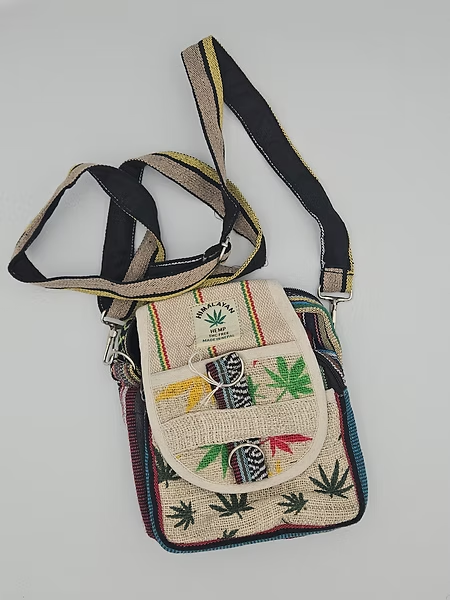 Hemp Made Zippered Side Bag