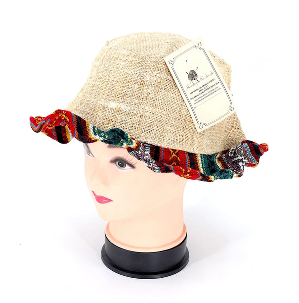 Hemp Hippie Handmade Gheri Patch Bohemian Hat