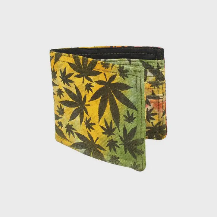 Rasta- Colored Canvas Wallet