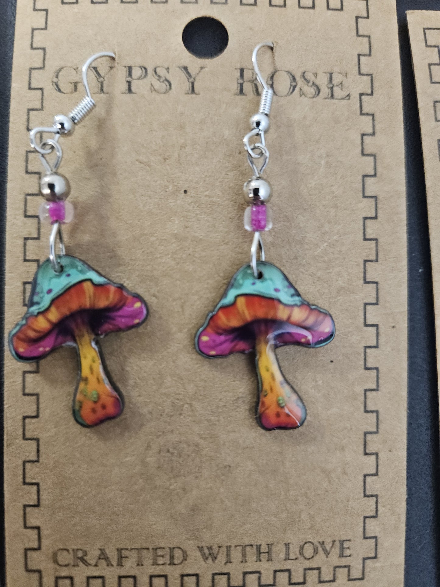 Acrylic Mushroom Earings