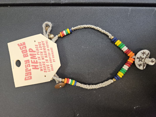 Hemp necklace w/ Mushroom