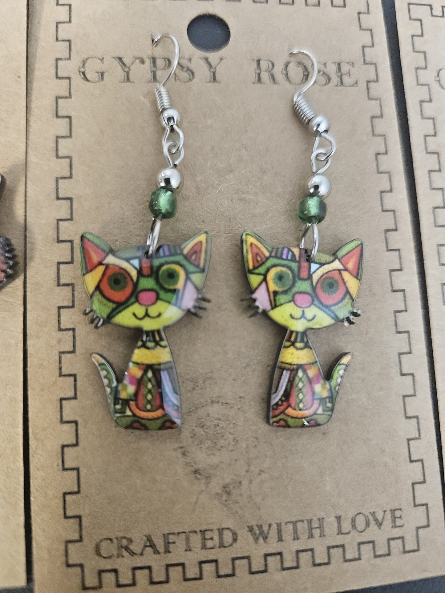 Acrylic Cat Earings