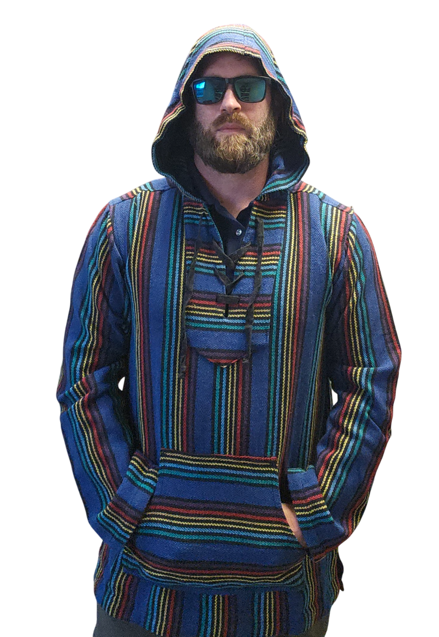Blue Rainbow Baja Hoodie