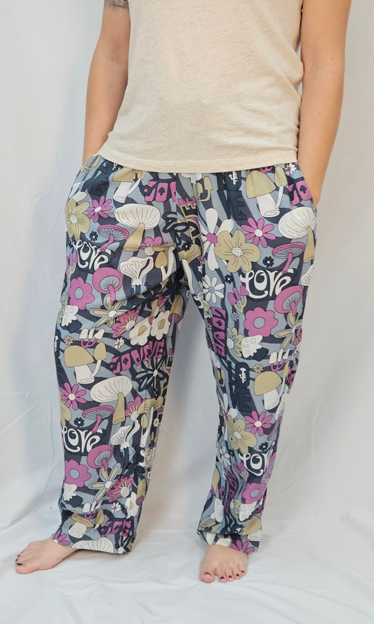 Mushroom Print Joggers