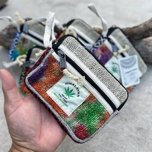 Hemp Made 2 Pocket Coin/Makeup Purse
