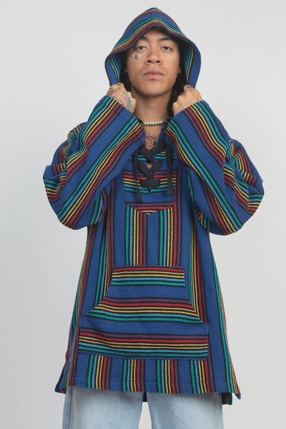 Blue Rainbow Baja Hoodie
